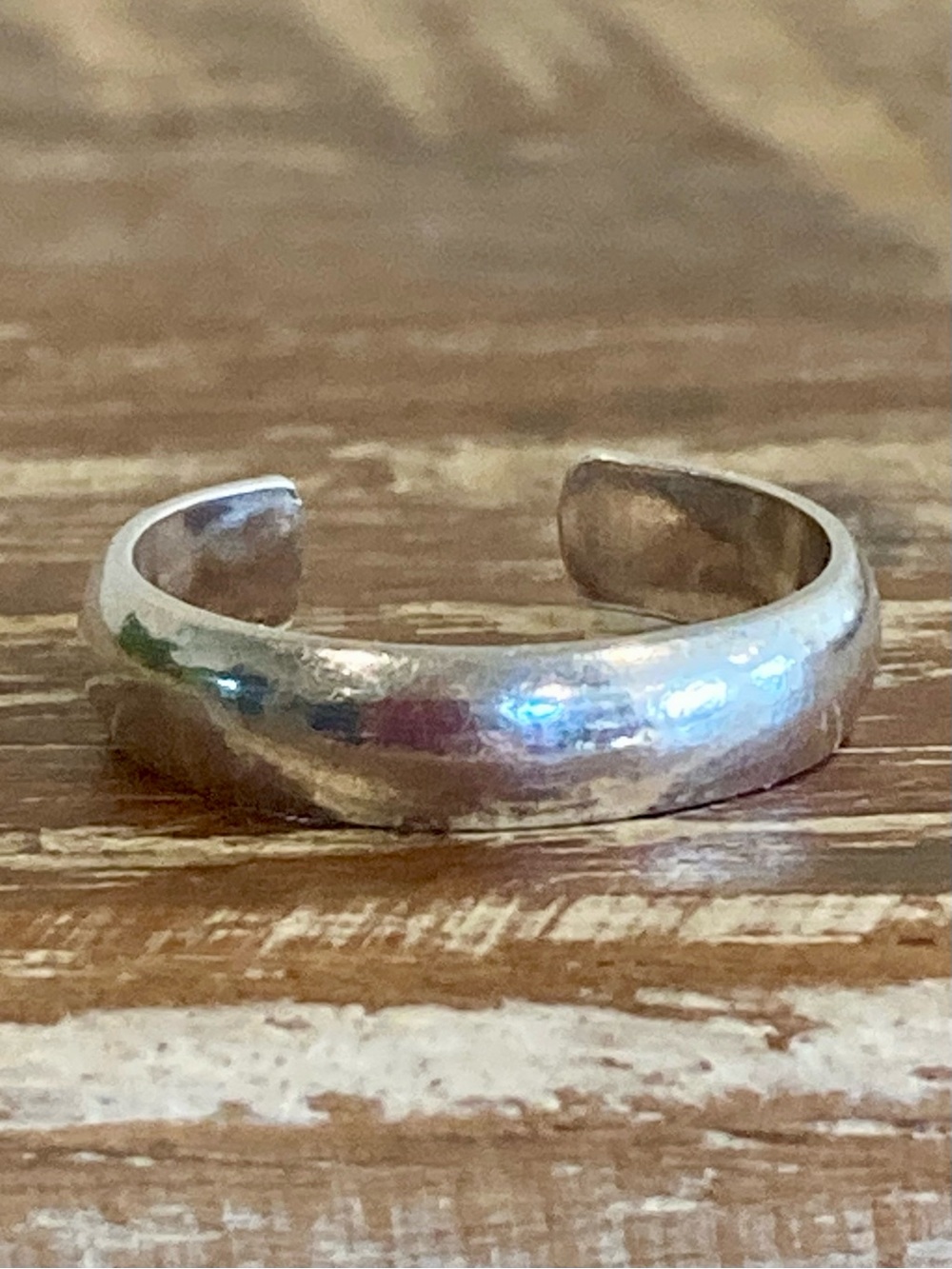 925 Silver Toe Ring Minimalist Sterling Open Band